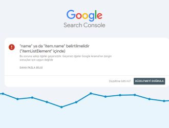 Google Search Console name ya da item.name Hatası ve Çözümü